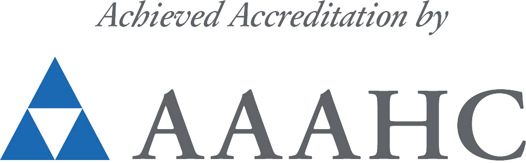 A badge that reads "Achieved Accreditation by AAAHC"